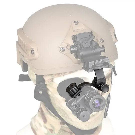 Example helmet setup with NVM-14 and mounting adapter