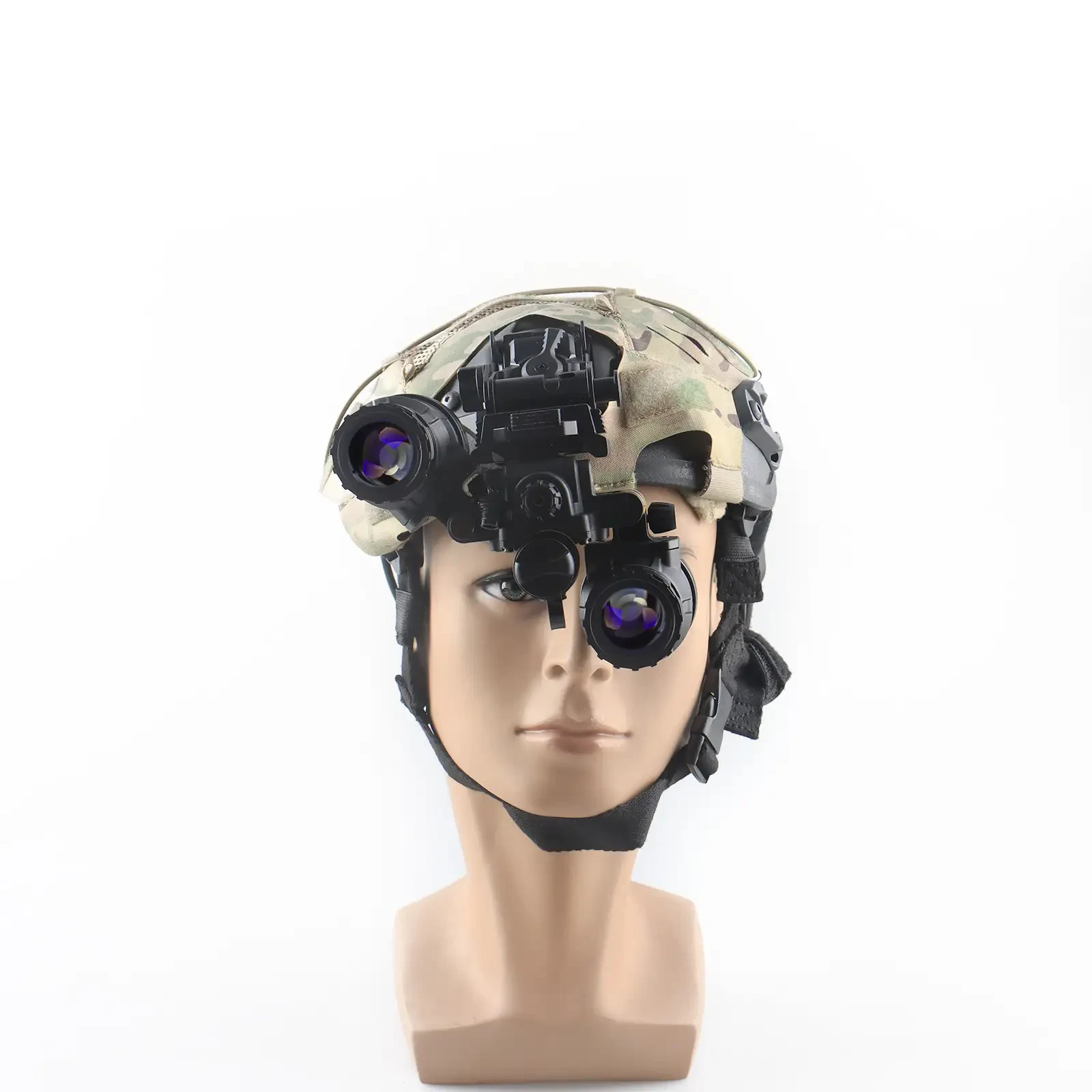 PVS-31 helmet setup with one pod raised